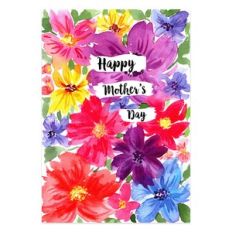Happy Mother's Day Floral Printable Card Front Background