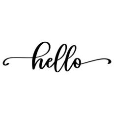 Hand lettered hello