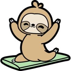 cute sloth doing pilates