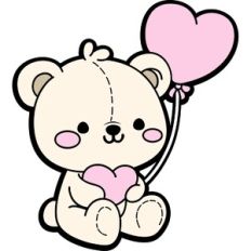 cute teddy bear with heart