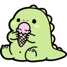 dino eating ice cream