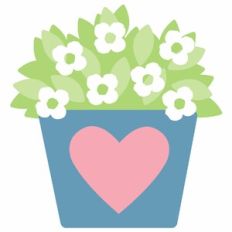 flower pot with heart