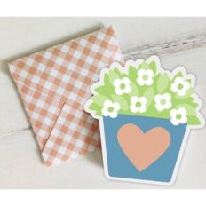flower pot card and envelope
