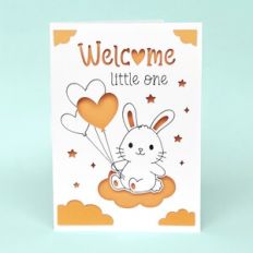 New Baby Card - Cute Bunny