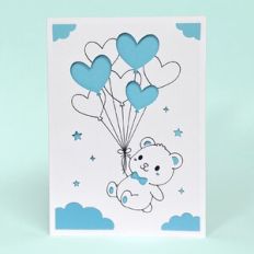 New Baby Card - Bear Boy