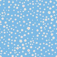 Playful Cute Little Daisy Pattern on Baby Blue