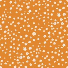 Playful Cute Little Daisy Pattern on Honey Golden Brown