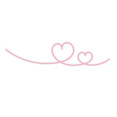 Double Heart Line - 2mm - 0.08in