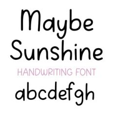 BFC Maybe Sunshine Planner Handwriting Font