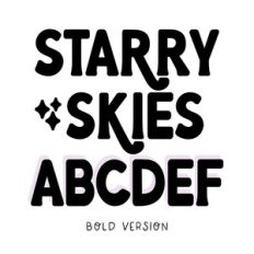 BFC Starry Skies Bold Retro Groovy Chunky Swooped Font