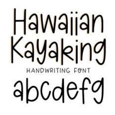 BFC Hawaiian Kayaking Cute Playful Planner Handwriting Font