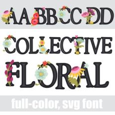 Collective Floral Color Font