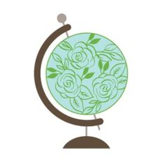 Globe with Floral Design