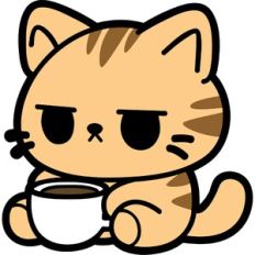 grumpy morning cat