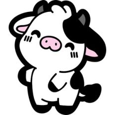 cute happy cow