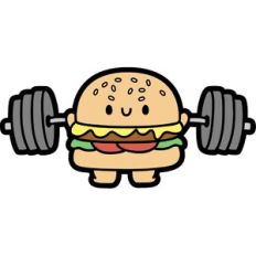 gym chibi burger