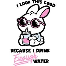 drink water reminder cool bunny