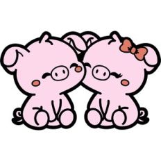 cute piglets in love