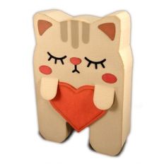 Box Kitty Standing with Heart