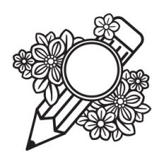 Pencil Monogram Frame