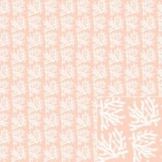 Summer Seaweed on a Peach Background Printable Pattern
