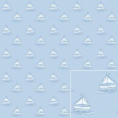 Summer Blue Sailing Boats on the Ocean Printable Pattern Background