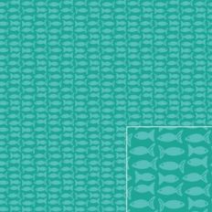 Teal Fish Swimming in the Ocean Printable Pattern Background