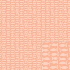 Fish Swimming in the Ocean Printable Pattern on a Peach Pink Backgroun