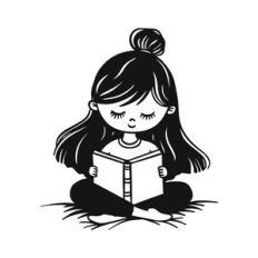 A little girl with a book
