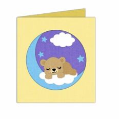 baby bear sleeping card