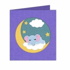 baby elephant sleeping card