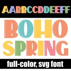 Boho Spring Color Font
