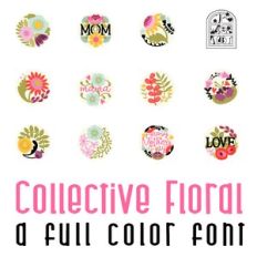 Collective Floral Full Color Font