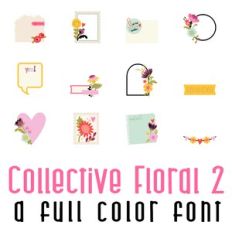 Collective Floral Too Full Color Font