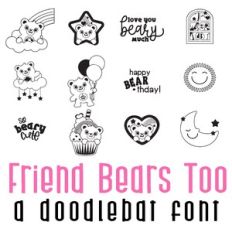 Friend Bears Too Doodlebat Font