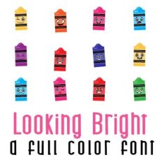 Looking Bright Full Color Font