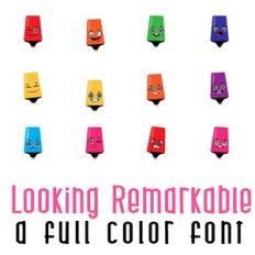 Looking Remarkable Full Color Font