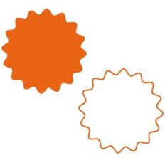 Wavy Circle Shape and Frame or Border