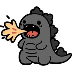 cute dragon spitting fire