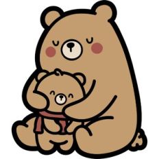 cute dad and son bears