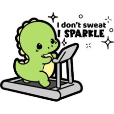 dino on a treadmill