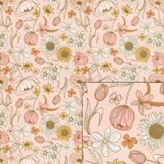 printable pattern florals on pink