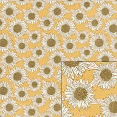 printable pattern sunflowers on yellow