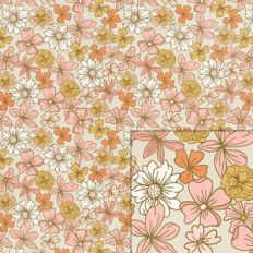 printable pattern florals on cream