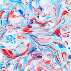 Red White Blue Memorial Independence Day Marbled Background Paper