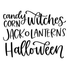 Candy Corn Witches Jackolanterns Halloween