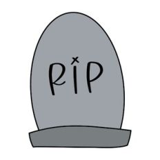 RIP with Gravestone