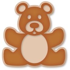 Teddy Cut Out Card
