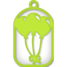 Single Color 3 Balloons Tag