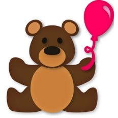 Layered 1 Balloon Teddy